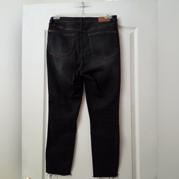 Judy Blue High Waist Tummy Control Black Wash Contrast Thread Skinny Jeans 11/30 - Picture 4 of 6